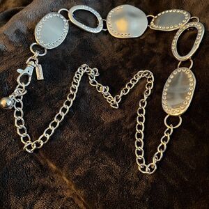 Chico's Silver Belt with Elegant Chain Links